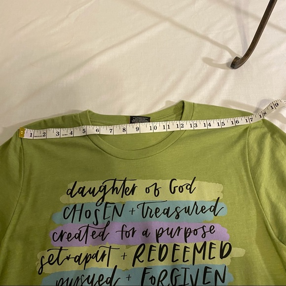 DAUGHTER BLESSING T Shirt Size L Green by LOVE FAITH - Picture 3 of 6